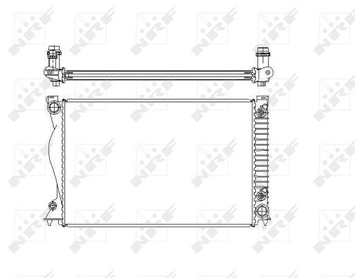 Nrf Kühler, Motorkühlung [Hersteller-Nr. 58220] für Audi