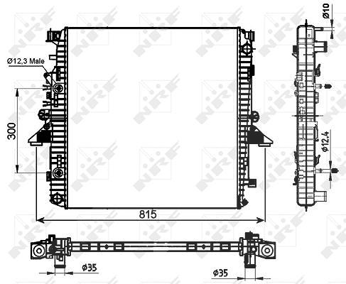 Nrf Kühler, Motorkühlung [Hersteller-Nr. 53097] für Land Rover