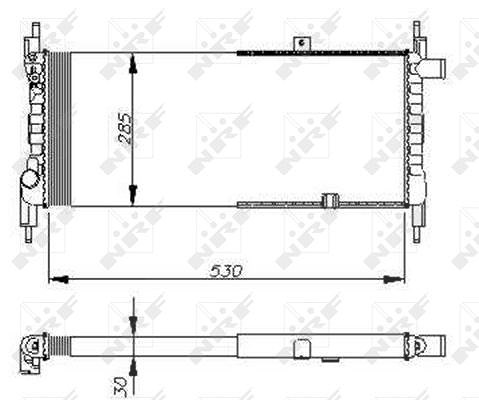 Nrf Kühler, Motorkühlung [Hersteller-Nr. 58711] für Opel, Vauxhall