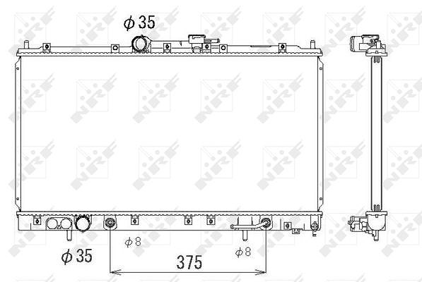 Nrf Kühler, Motorkühlung [Hersteller-Nr. 53313] für Mitsubishi