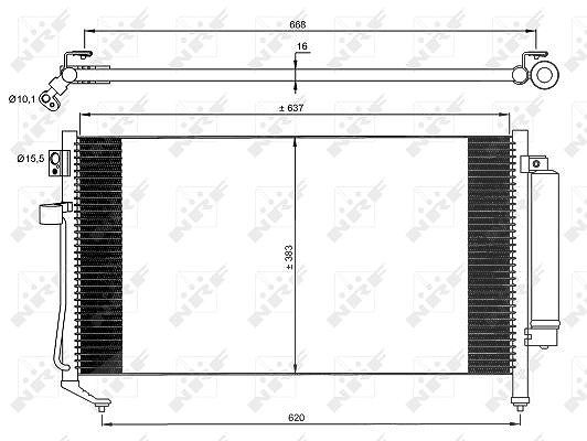 Nrf Kondensator, Klimaanlage [Hersteller-Nr. 35869] für Subaru