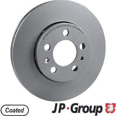 Jp Group 1x Bremsscheibe Vorderachse Belüftet [Hersteller-Nr. 1163109100] für VW, Skoda, Audi, Seat