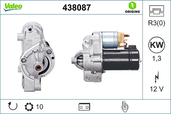 Valeo Starter [Hersteller-Nr. 438087] für Citroën, Renault, Lancia, Peugeot, Fiat