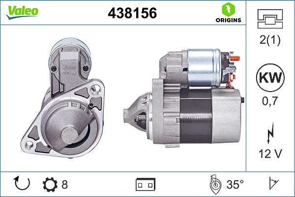 Valeo Starter [Hersteller-Nr. 438156] für Nissan, Subaru