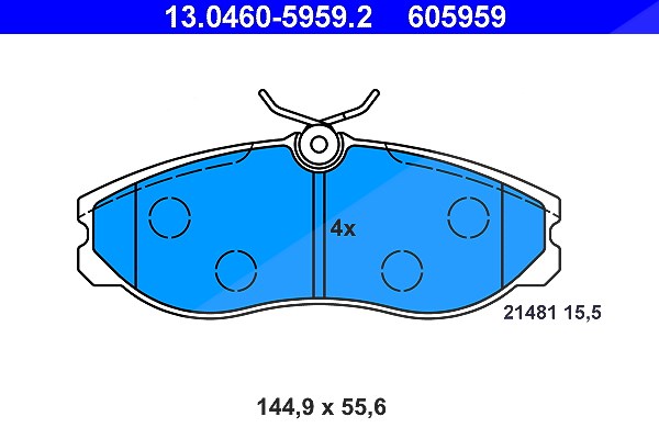 Ate Bremsbelagsatz, Scheibenbremse [Hersteller-Nr. 13.0460-5959.2] für Nissan, Ford