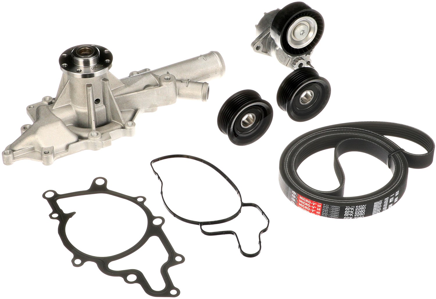 Gates Wasserpumpe + Keilrippenriemensatz [Hersteller-Nr. KP26PK2260-2] für Mercedes-Benz