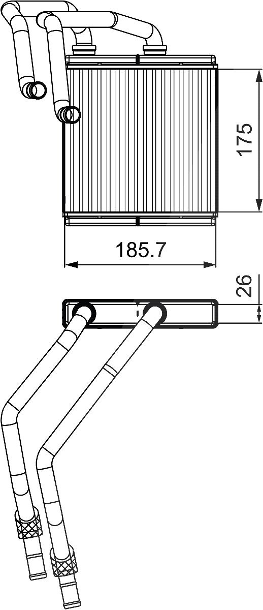 Valeo Wärmetauscher, Innenraumheizung [Hersteller-Nr. 811544] für Nissan