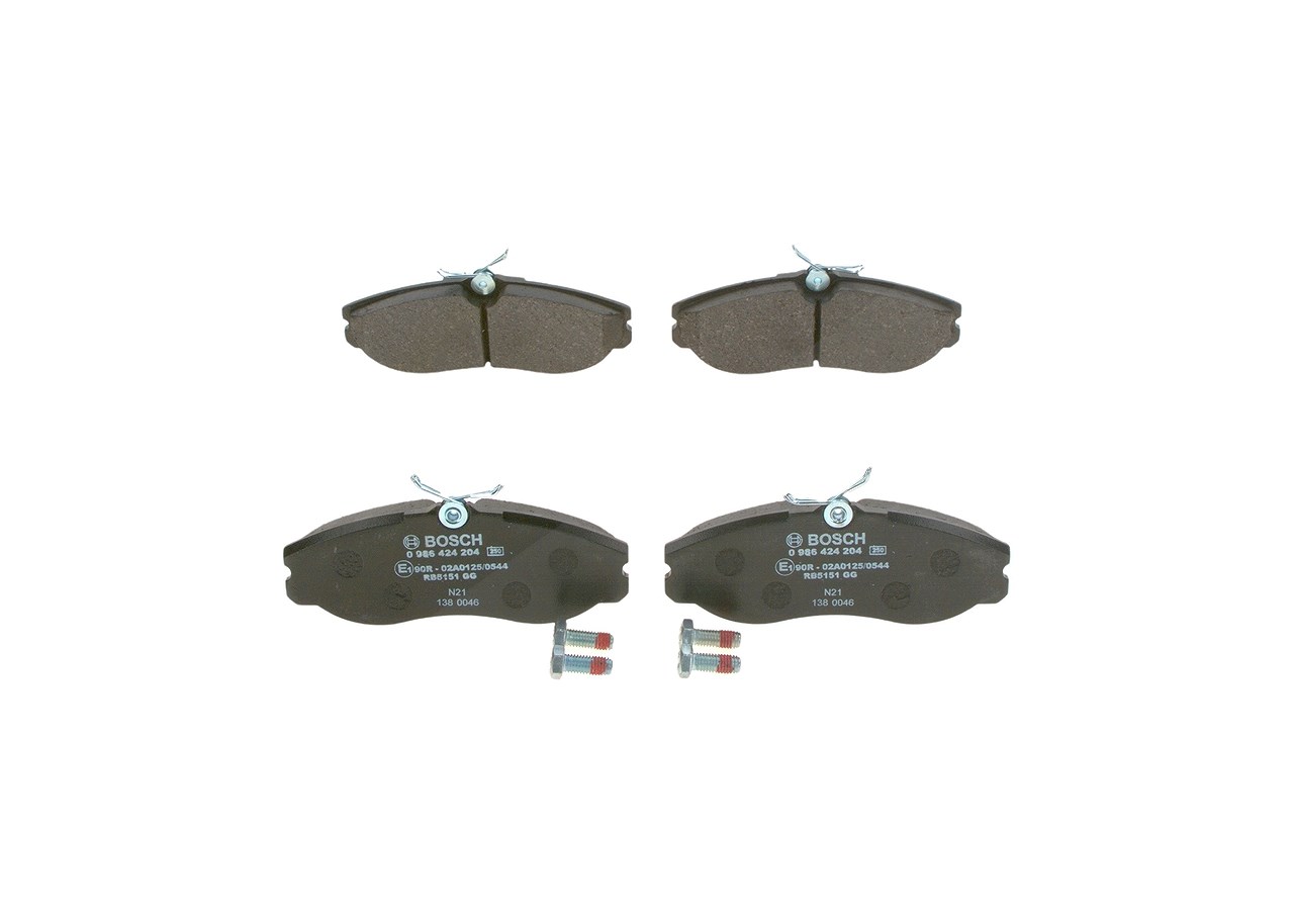 Bosch Bremsbelagsatz, Scheibenbremse [Hersteller-Nr. 0986424204] für Nissan, Ford
