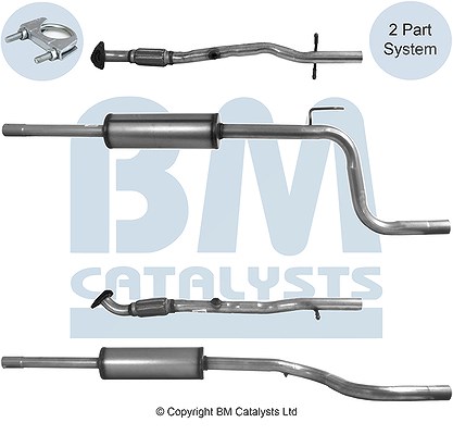 Bm Catalysts Abgasrohr [Hersteller-Nr. BM50965] für Opel, Vauxhall