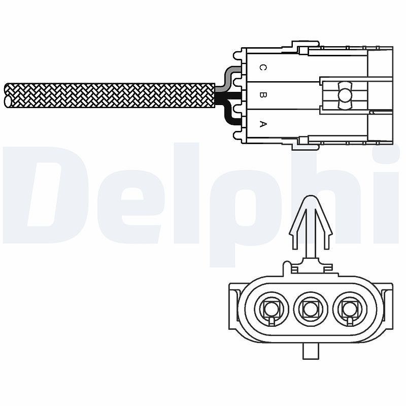 Delphi Lambdasonde [Hersteller-Nr. ES10992-12B1] für Renault