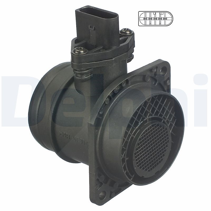Delphi Luftmassenmesser [Hersteller-Nr. AF10258-12B1] für Seat, Ford, Skoda, VW, Audi