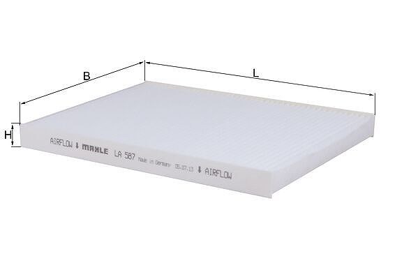 Mahle Filter, Innenraumluft [Hersteller-Nr. LA587] für Kia, Hyundai