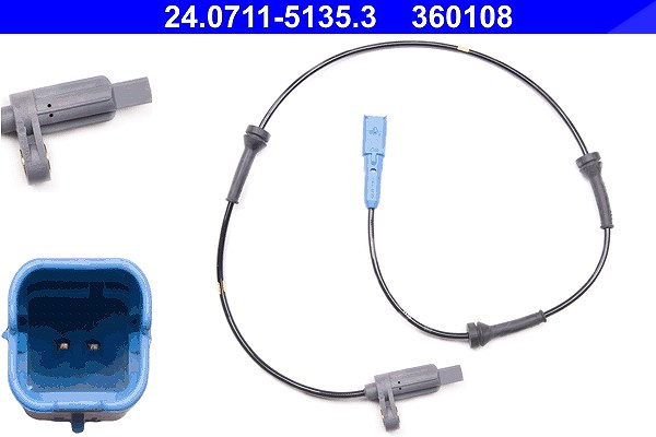 Ate Sensor, Raddrehzahl [Hersteller-Nr. 24.0711-5135.3] für Peugeot