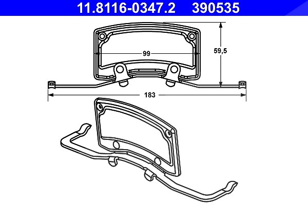 Ate Feder, Bremssattel [Hersteller-Nr. 11.8116-0347.2] für VW, Audi