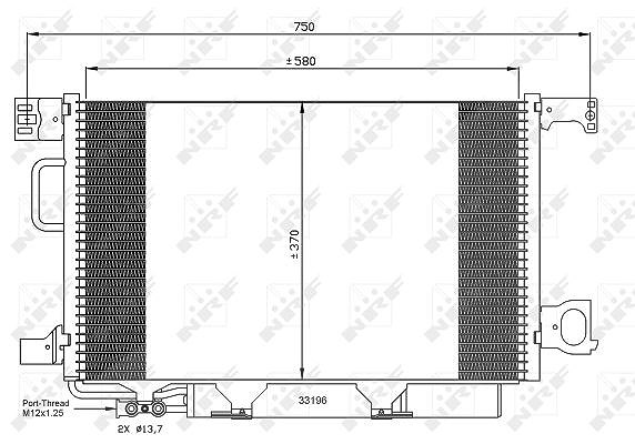 Nrf Kondensator mit Trockner 590-371-16 [Hersteller-Nr. 35623] für Mercedes-Benz