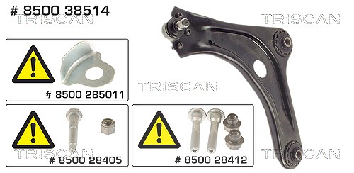 Triscan Lenker, Radaufhängung [Hersteller-Nr. 850038514] für Peugeot, Citroën