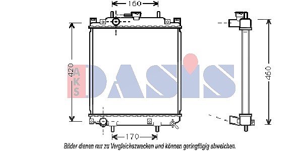 Aks Dasis Kühler, Motorkühlung [Hersteller-Nr. 360410N] für Daihatsu