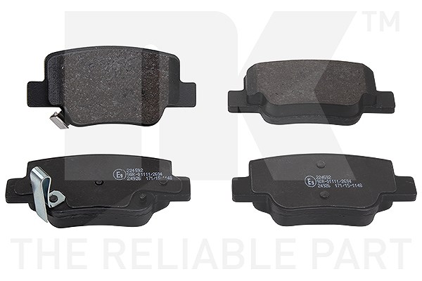 Nk Bremsbeläge hinten (Satz) [Hersteller-Nr. 224592] für Toyota