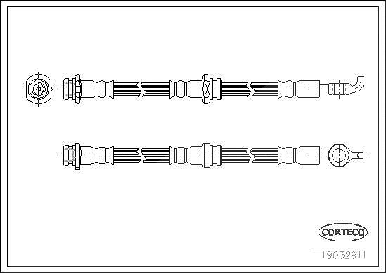 Corteco Bremsschlauch ERSTAUSRÜSTERQUALITÄT [Hersteller-Nr. 19032911] für Isuzu