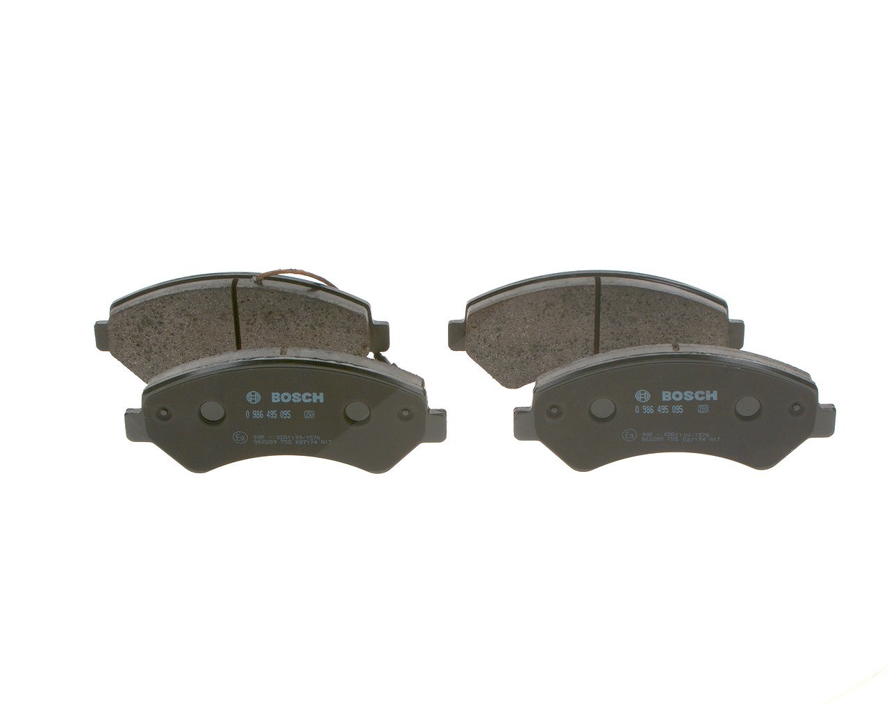 Bosch Bremsbelagsatz, Scheibenbremse [Hersteller-Nr. 0986495095] für Peugeot, Fiat, Citroën