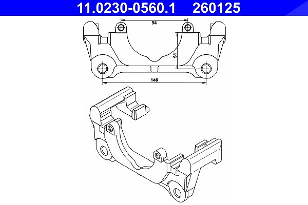 Ate Halter, Bremssattel [Hersteller-Nr. 11.0230-0560.1] für Seat, Audi