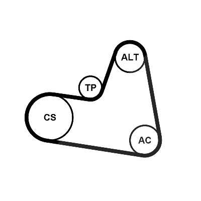 Continental Ctam Keilrippenriemensatz [Hersteller-Nr. 6PK962K1] für Peugeot, Volvo, Citroën, Ford, Toyota
