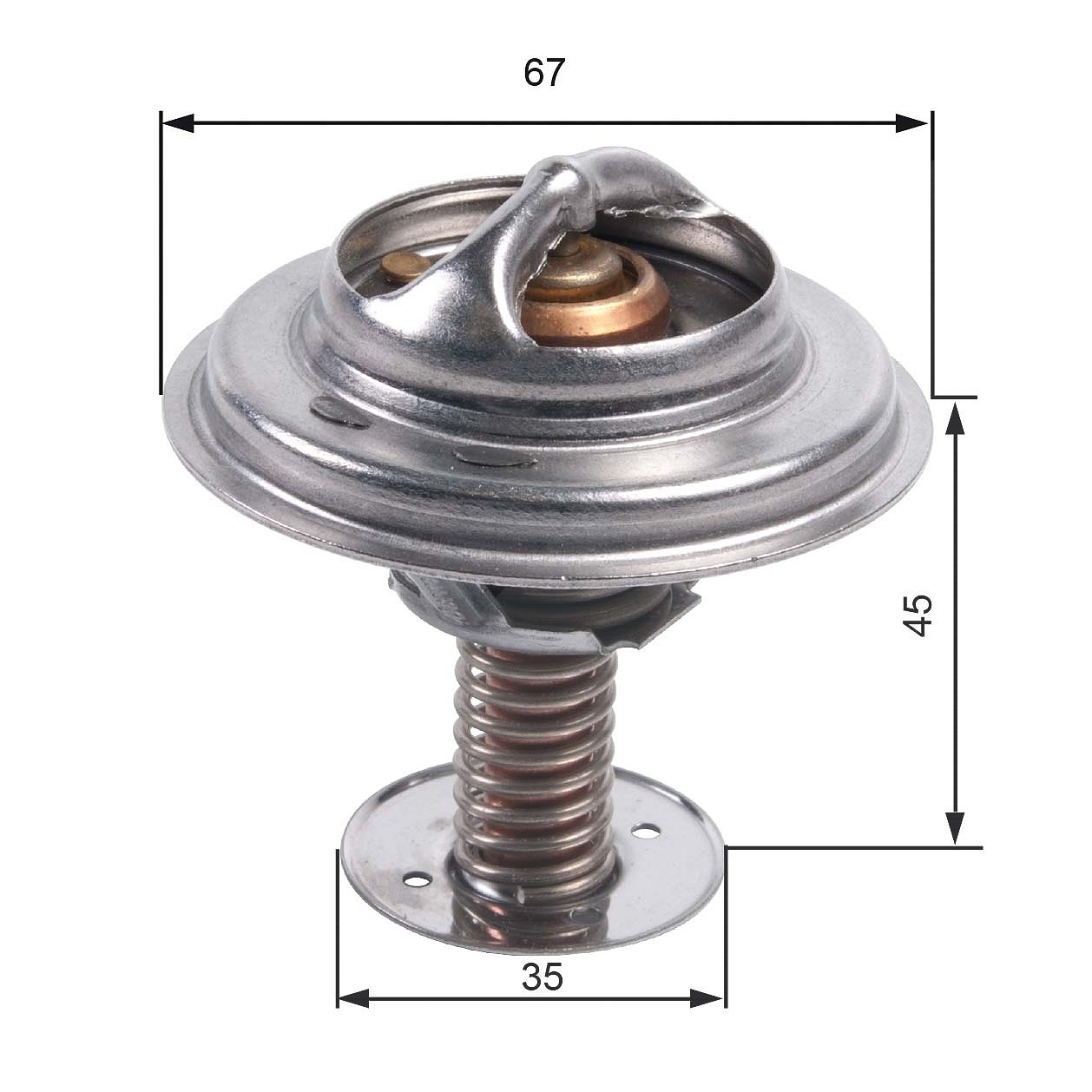 Gates Thermostat, Kühlmittel [Hersteller-Nr. TH45682G1] für Jaguar, Land Rover