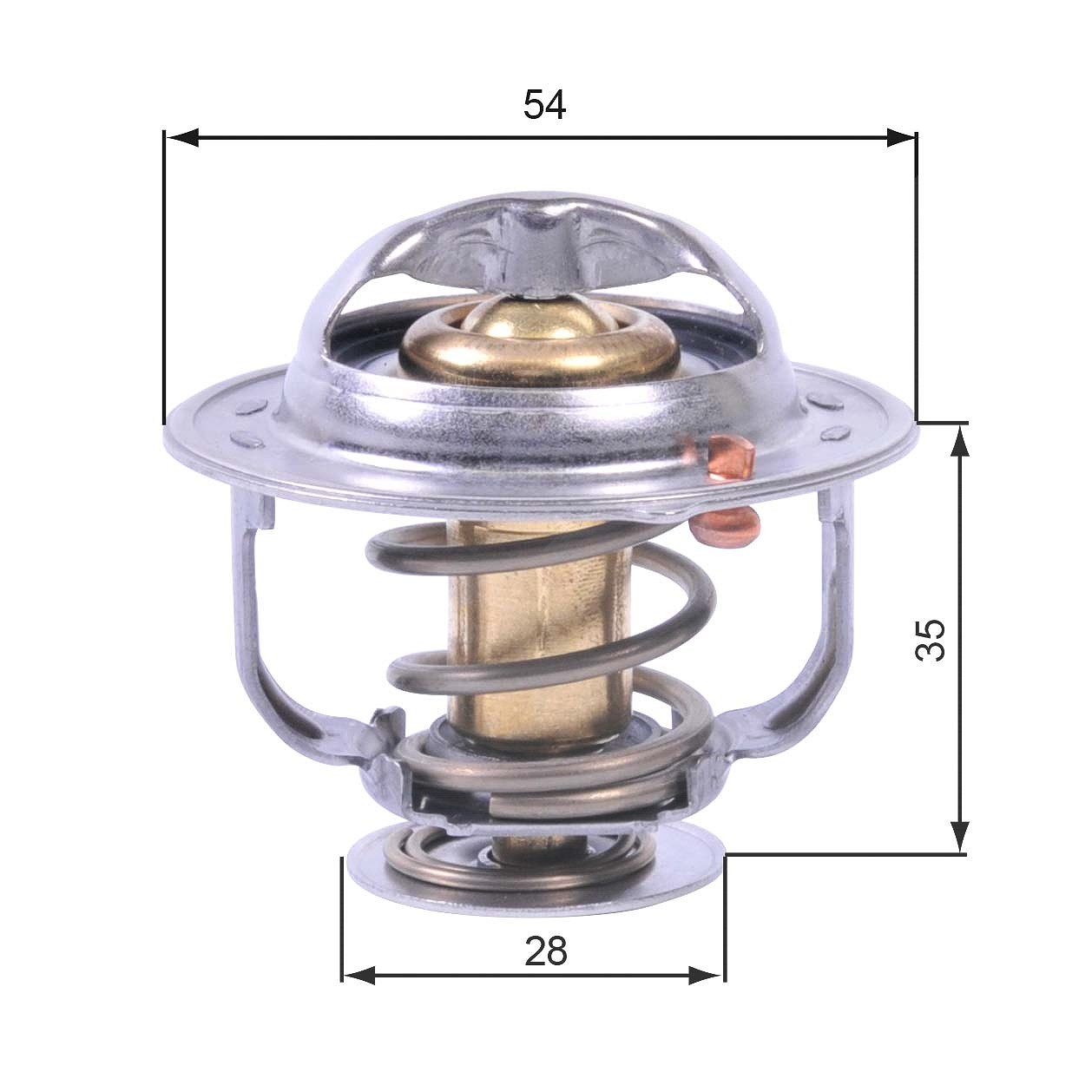 Gates Thermostat, Kühlmittel [Hersteller-Nr. TH43880G1] für Chevrolet, Daewoo, Opel, Vauxhall