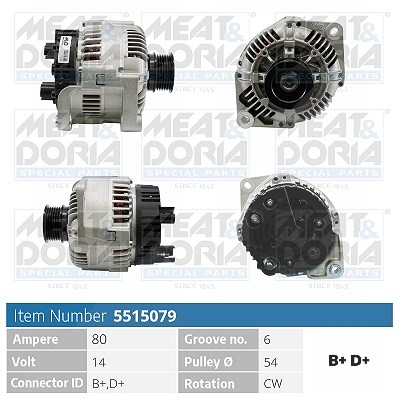 Meat & Doria Generator [Hersteller-Nr. 5515079] für Fiat, Citroën