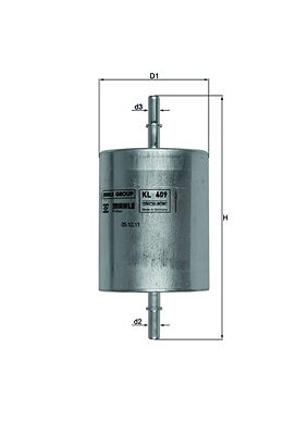 Mahle Kraftstofffilter [Hersteller-Nr. KL409] für Ford