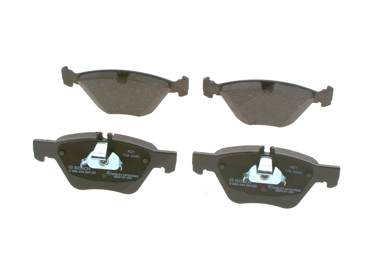 Bosch Bremsbelagsatz, Scheibenbremse [Hersteller-Nr. 0986494001] für Mercedes-Benz, Chrysler, Dodge
