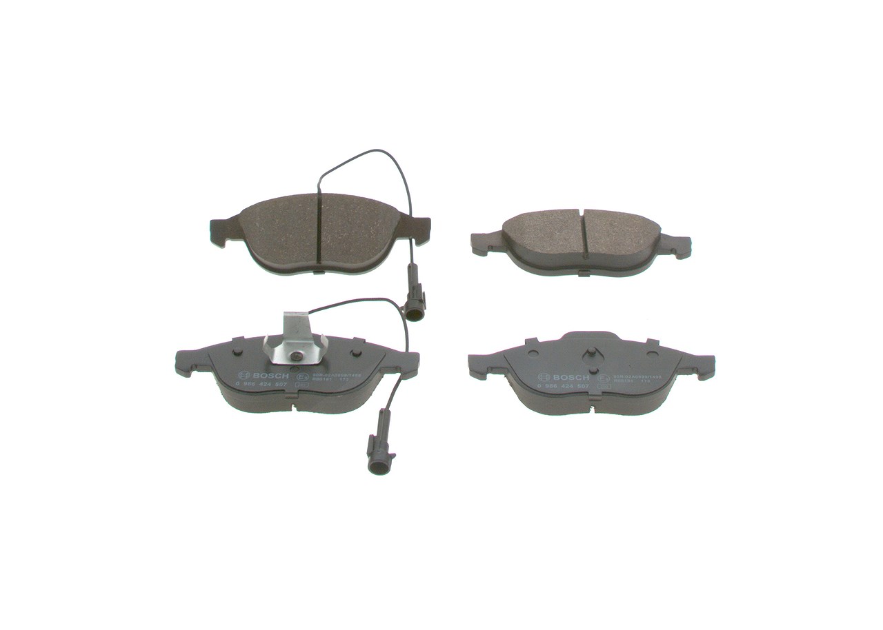 Bosch Bremsbelagsatz, Scheibenbremse [Hersteller-Nr. 0986424507] für Lancia, Alfa Romeo, Fiat