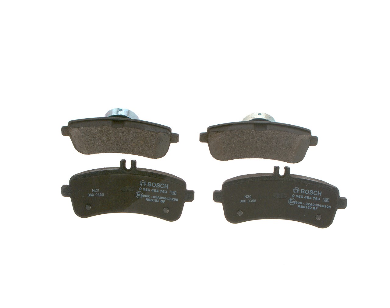Bosch Bremsbelagsatz, Scheibenbremse [Hersteller-Nr. 0986494763] für Mercedes-Benz