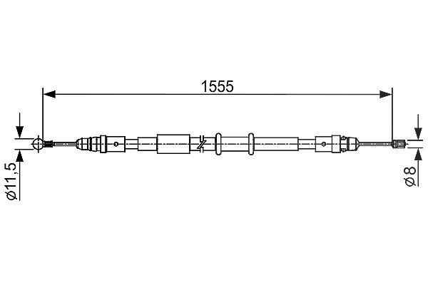 Bosch Seilzug, Feststellbremse [Hersteller-Nr. 1987482552] für Renault