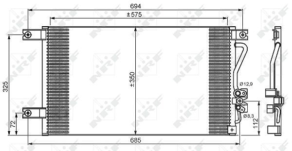 Nrf Kondensator, Klimaanlage [Hersteller-Nr. 35756] für Mitsubishi