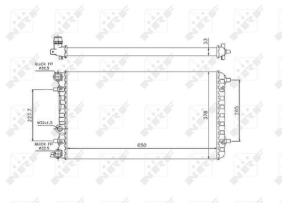 Nrf Kühler, Motorkühlung [Hersteller-Nr. 509644] für VW