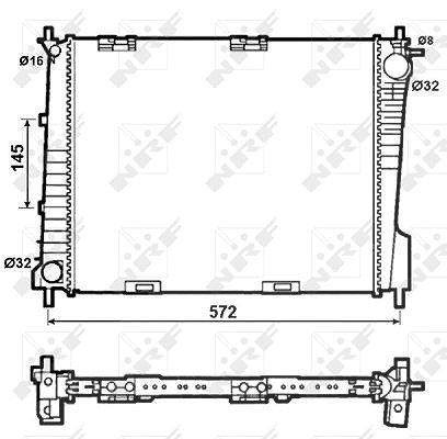 Nrf Kühler, Motorkühlung [Hersteller-Nr. 53077] für Renault