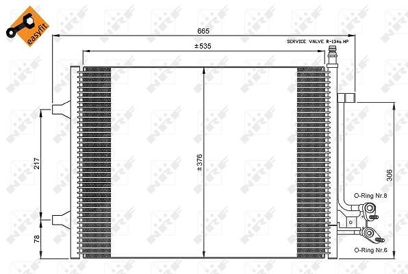 Nrf Kondensator, Klimaanlage [Hersteller-Nr. 35904] für Ford