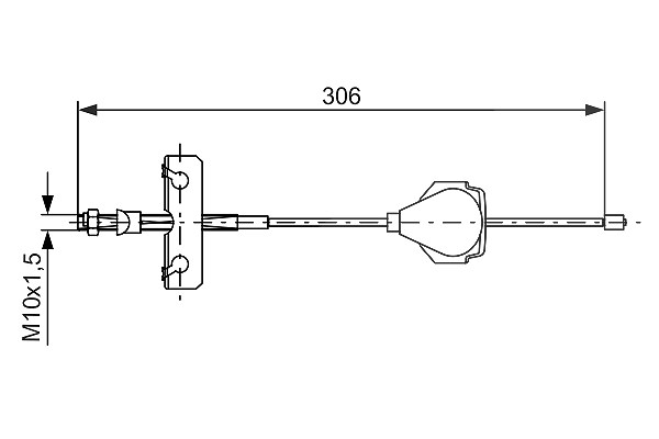 Bosch Seilzug, Feststellbremse [Hersteller-Nr. 1987477990] für Ford