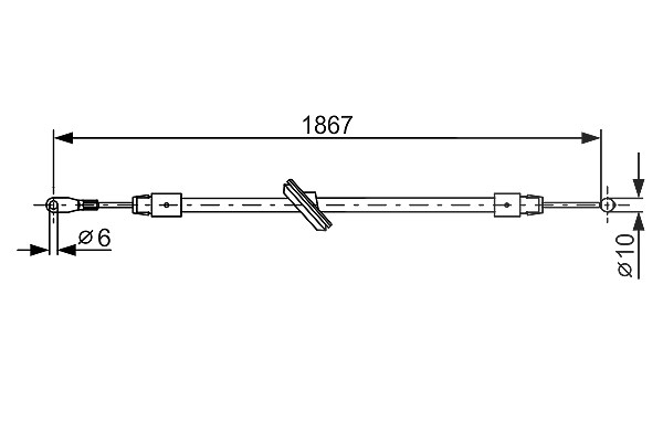 Bosch Seilzug, Feststellbremse [Hersteller-Nr. 1987482028] für Mercedes-Benz, VW
