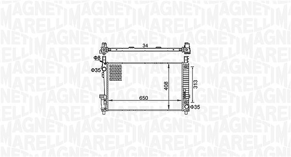 Magneti Marelli Kühler, Motorkühlung [Hersteller-Nr. 350213151700] für Mercedes-Benz