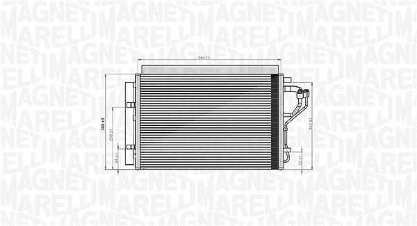 Magneti Marelli Kondensator, Klimaanlage [Hersteller-Nr. 350203851000] für Hyundai, Kia