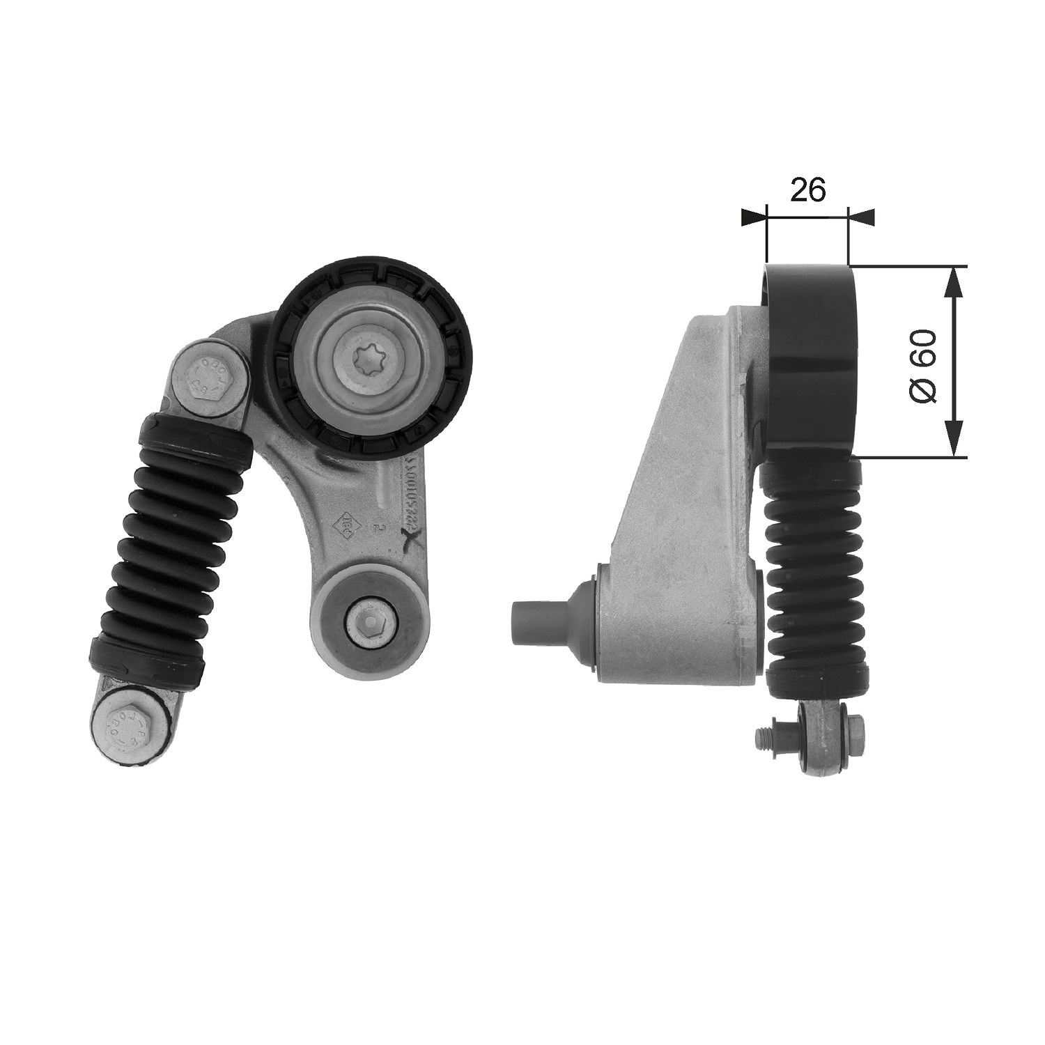 Gates Spannrolle, Keilrippenriemen [Hersteller-Nr. T38457] für Renault, Volvo