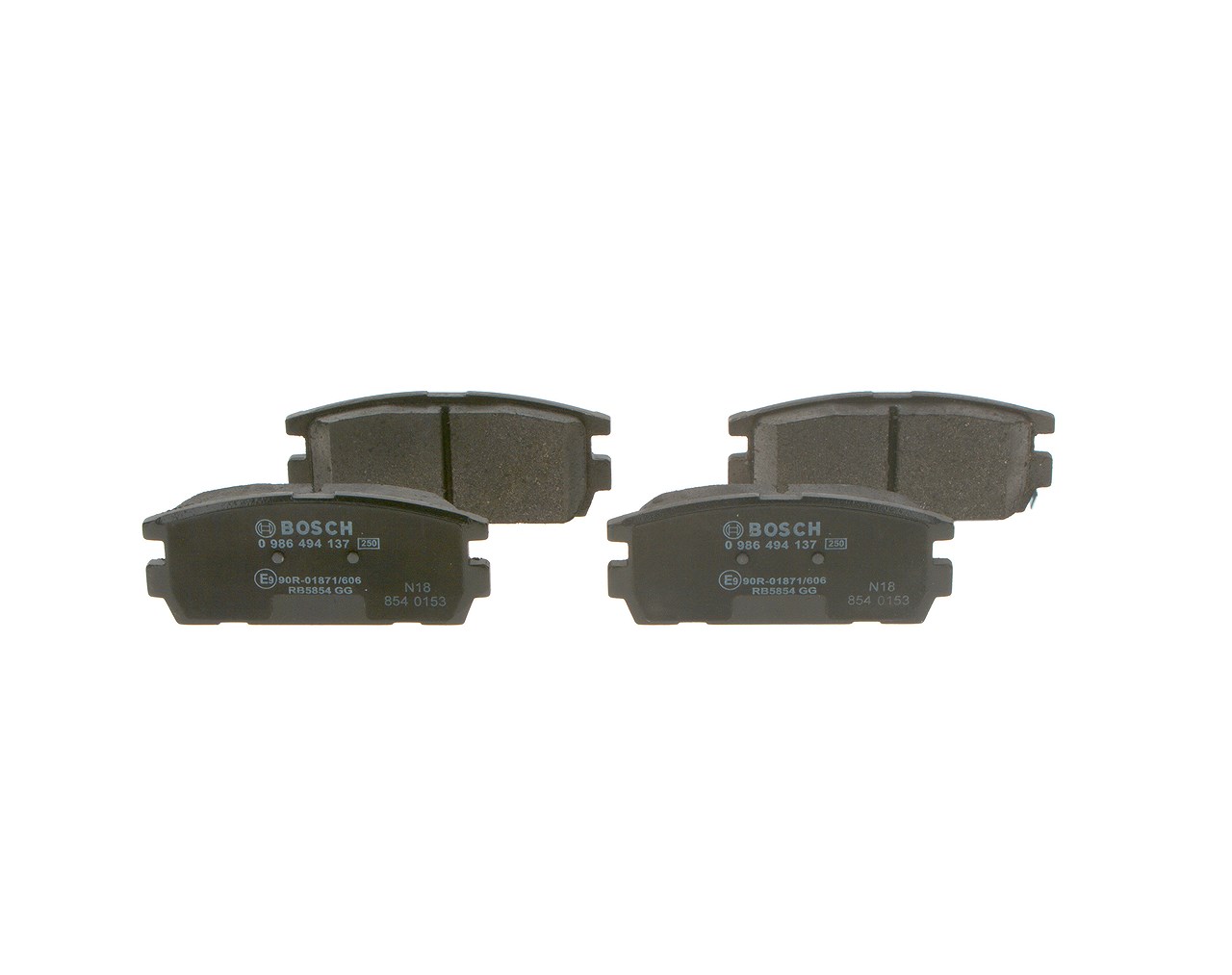 Bosch Bremsbeläge hinten (Satz) [Hersteller-Nr. 0986494137] für Hyundai