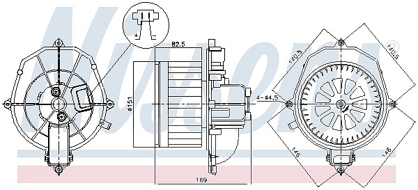 Nissens Innenraumgebläse [Hersteller-Nr. 87518] für Peugeot, Citroën