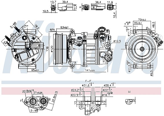 Nissens Kompressor, Klimaanlage [Hersteller-Nr. 890593] für Volvo
