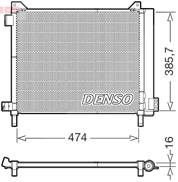Denso Kondensator, Klimaanlage [Hersteller-Nr. DCN46030] für Nissan