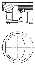 Kolbenschmidt Kolben [Hersteller-Nr. 41754600] für Chrysler, Ford, Lancia, Fiat