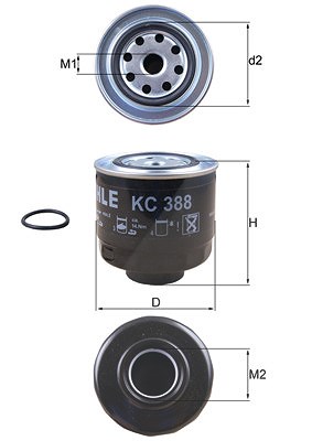 Mahle Kraftstofffilter [Hersteller-Nr. KC388D] für Mitsubishi