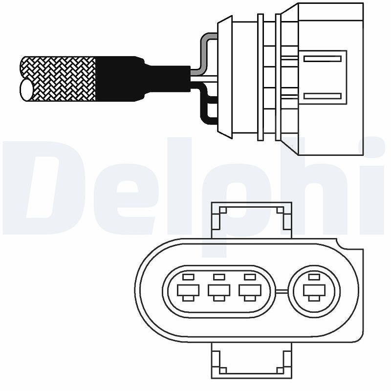 Delphi Lambdasonde [Hersteller-Nr. ES10979-12B1] für Seat, Audi, VW